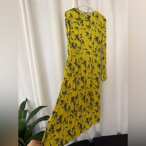 H&M Floral Yellow Midi Dress
